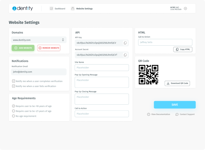 Easy Sign-Up and Integration - Dentity